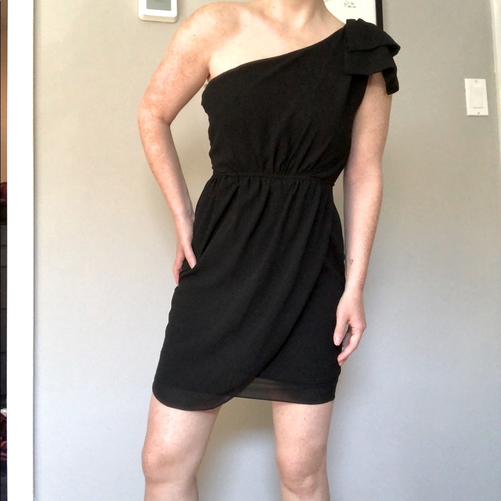 Hush Off-The-Shoulder Black Dress
